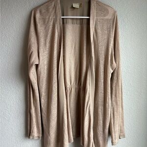 Ecru Anthropologie Beige 100% linen Cardigan